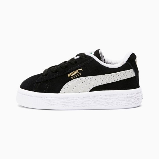 Puma Suede Classic XXI Toddler Joggesko Gutt Svarte Hvite | MI5126849