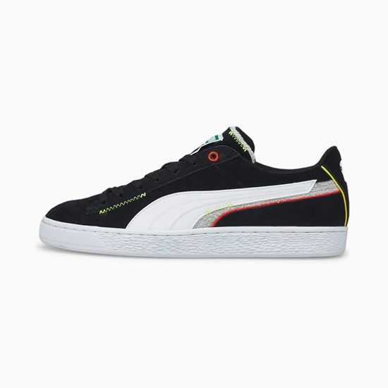 Puma Suede Displaced Joggesko Herre Svarte Hvite | GW7419208