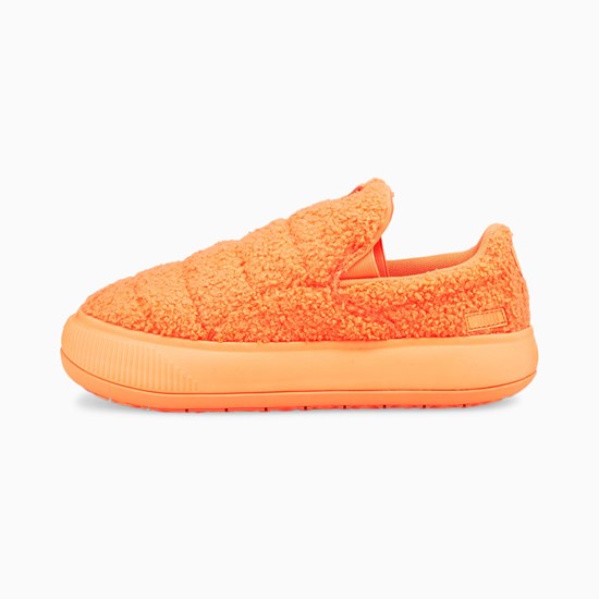 Puma Suede Mayu Slip-On Teddy Joggesko Dame Neon Citrus | NZ4680251