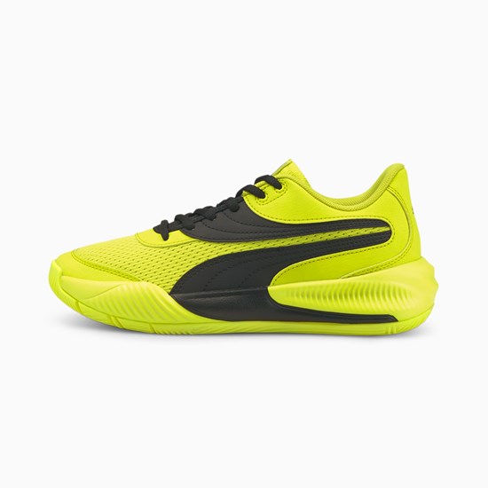 Puma Triple Basketball Jr Basketsko Jente Gul Svarte | 748IWYQDU