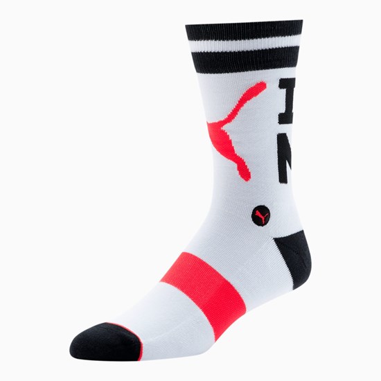 Puma Unisex Crew Socks [1 Pair] Sokker Dame Hvite Svarte | EU9417380